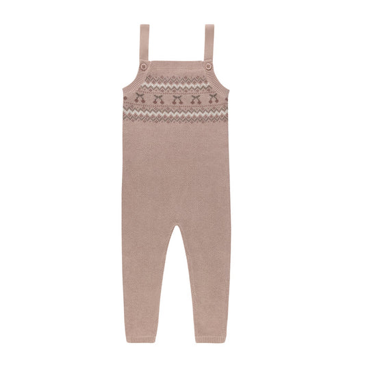 Girls Overalls – Mauve – Fair Isle