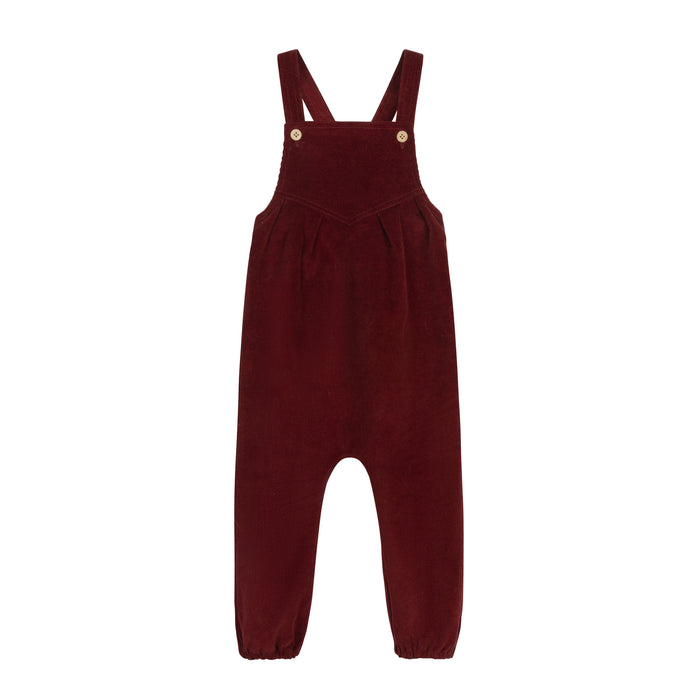 Girls Overalls – Pink – Floral Dot