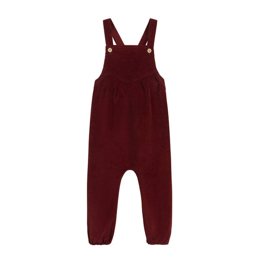 Girls Overalls – Pink – Floral Dot