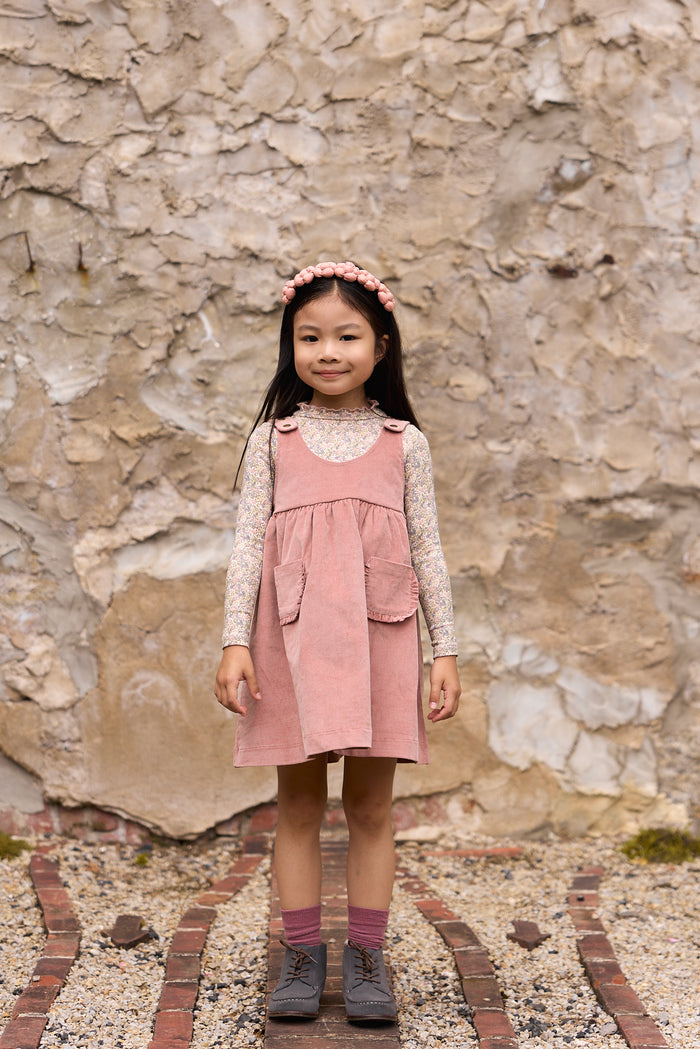 Girls Printed Mockneck – Pink – Liberty