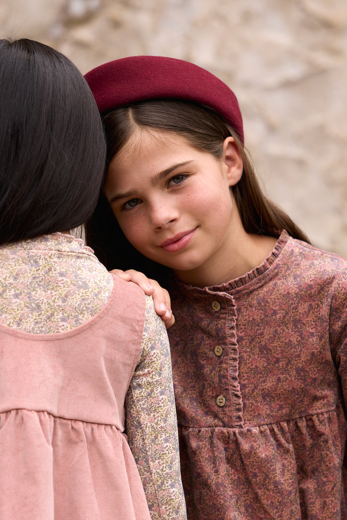 Girls Printed Mockneck – Pink – Liberty