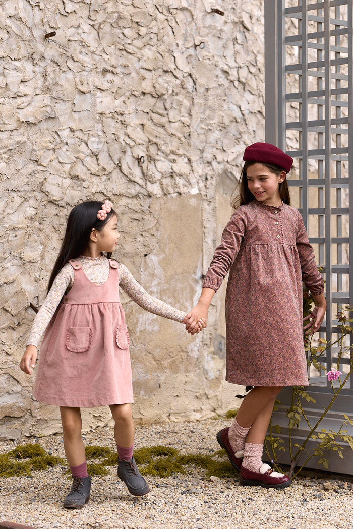 Girls Printed Mockneck – Pink – Liberty