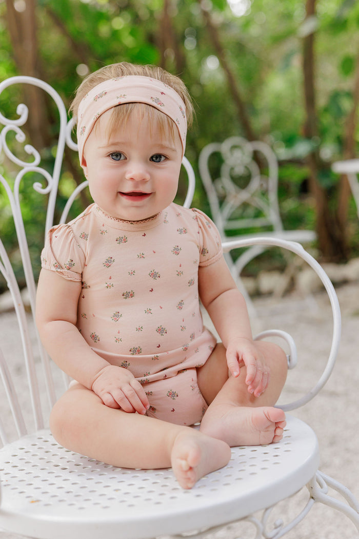 Girls Romper – Pink – Floral Print
