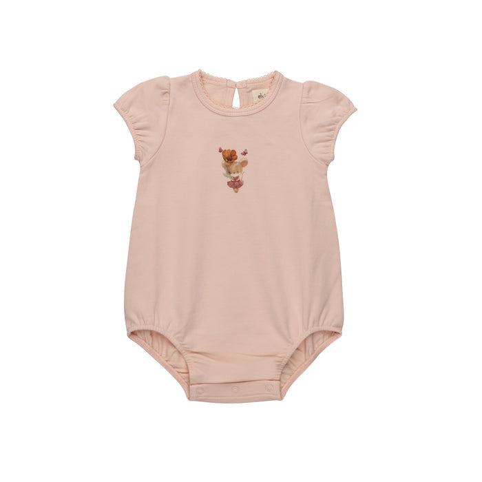 Girls Romper – Pink – Playful Mouse