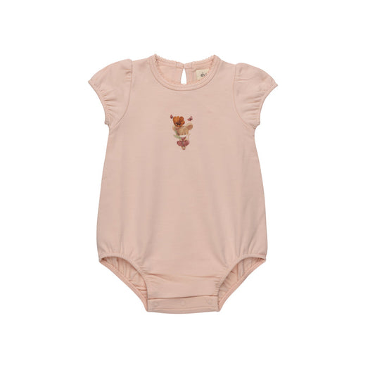 Girls Romper – Pink – Playful Mouse