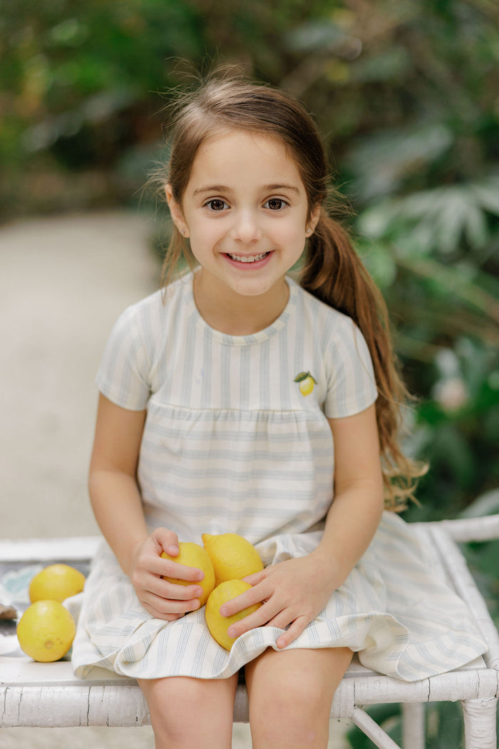 Girls Short Sleeve Dress – Lemon