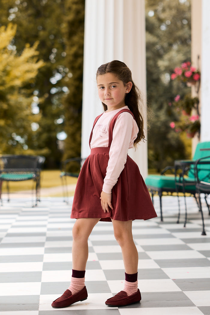 Girls Sweatshirt – Pink – Bird Seam