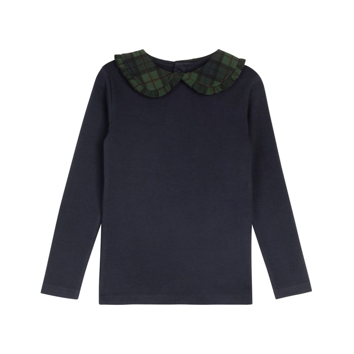Girls T-Shirt – Navy – French Terry Scottish