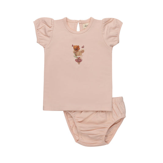 Girls Two-Piece Set – Pink – Playful Mouse