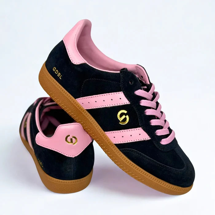 Goodsole Parallel Navy & Pink Suede Sneakers