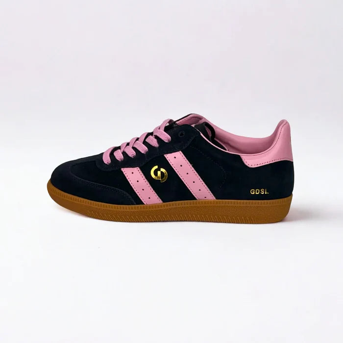 Goodsole Parallel Navy & Pink Suede Sneakers