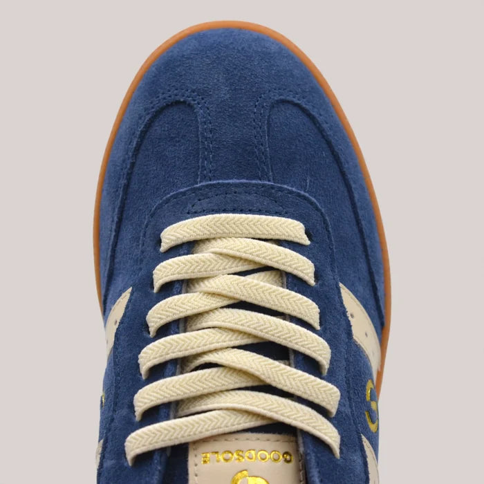 Goodsole Parallel Peacock Blue Suede Sneakers