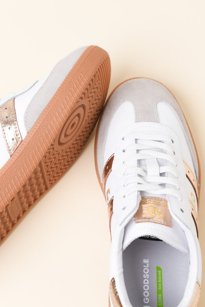 Parallel White Contrast Leather Sneaker