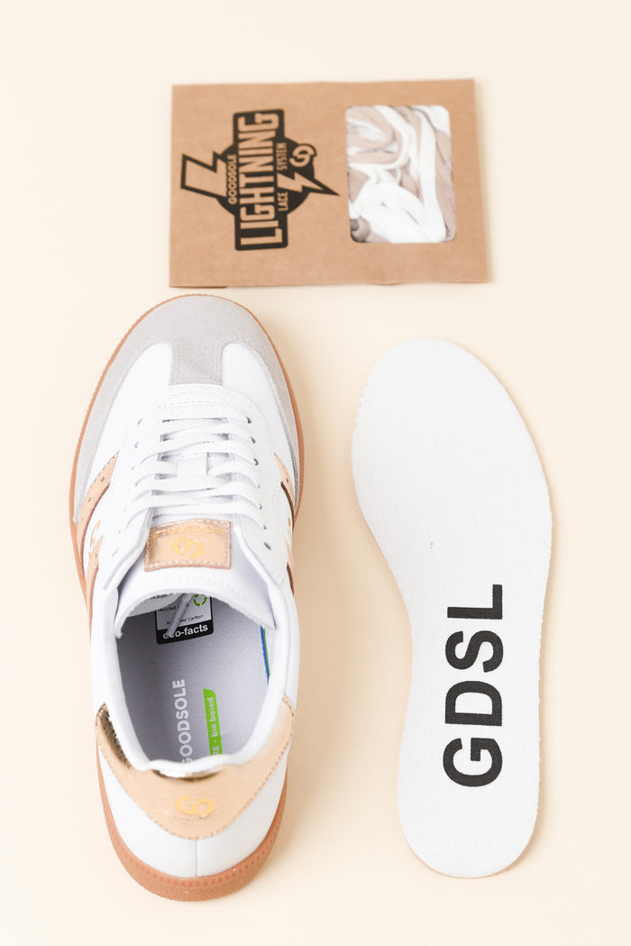 Parallel White Contrast Leather Sneaker