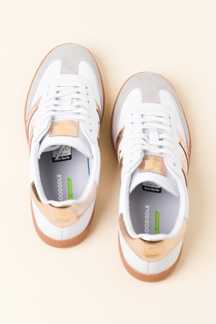 Parallel White Contrast Leather Sneaker