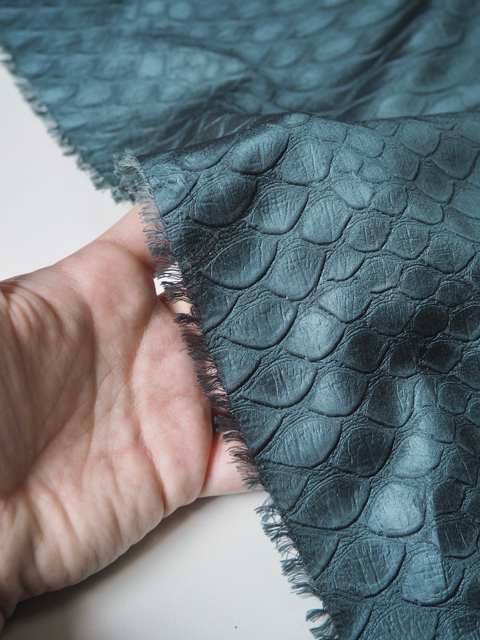Green Armadillo Embossed Polyester