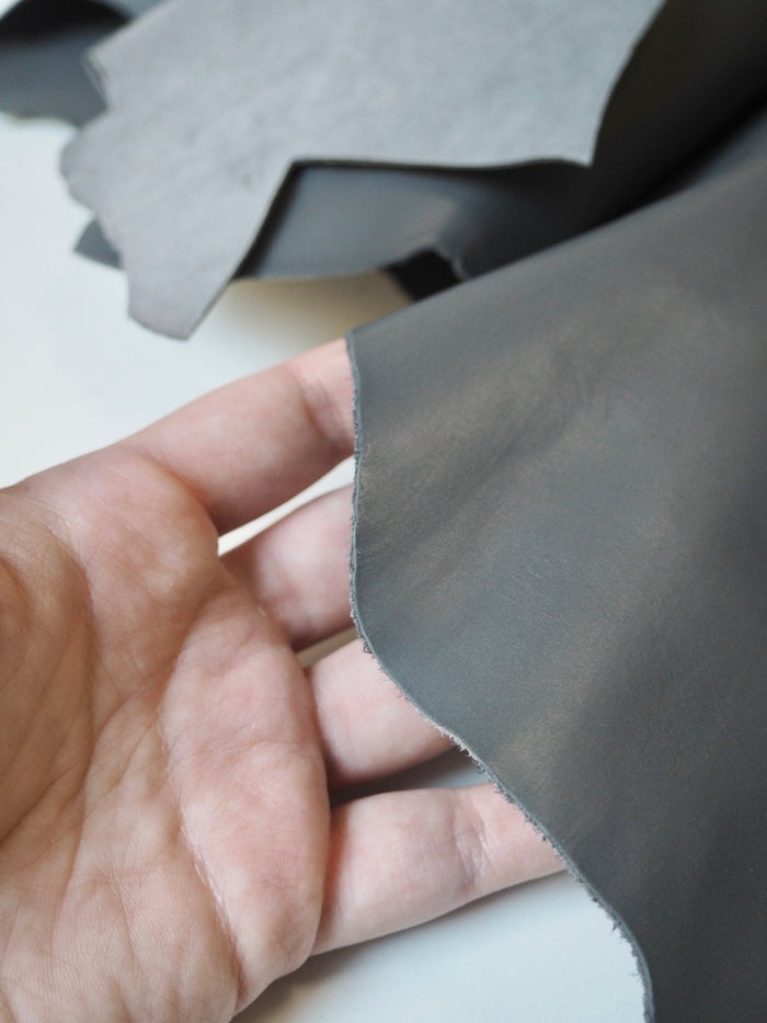 Grey Smooth Calfskin