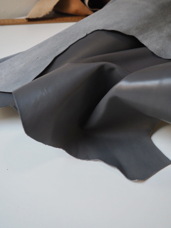 Grey Smooth Calfskin