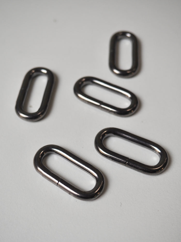 Gunmetal Oval Chunky Ring 25mm