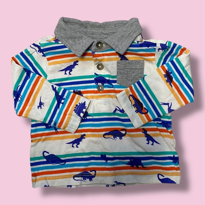hatley striped dino long 3-6m