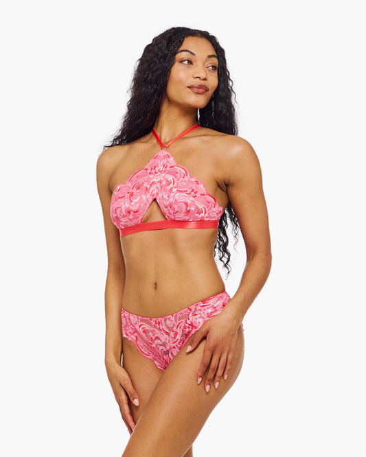 Pink Bralette - Lianella High Neck Bralette
