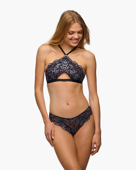 Black Bralette - Lianella High Neck Bralette