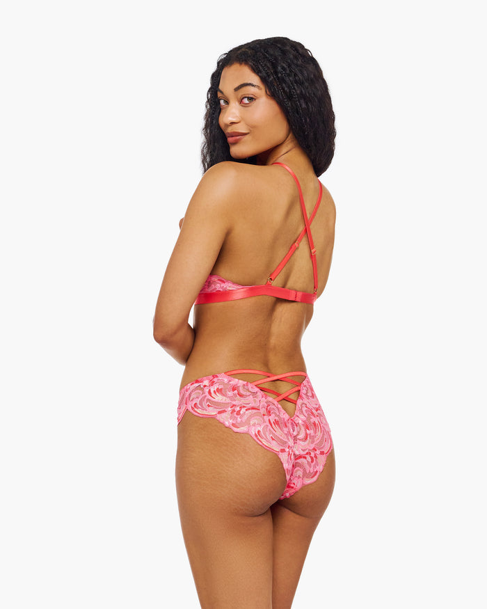 Pink Bralette - Lianella High Neck Bralette