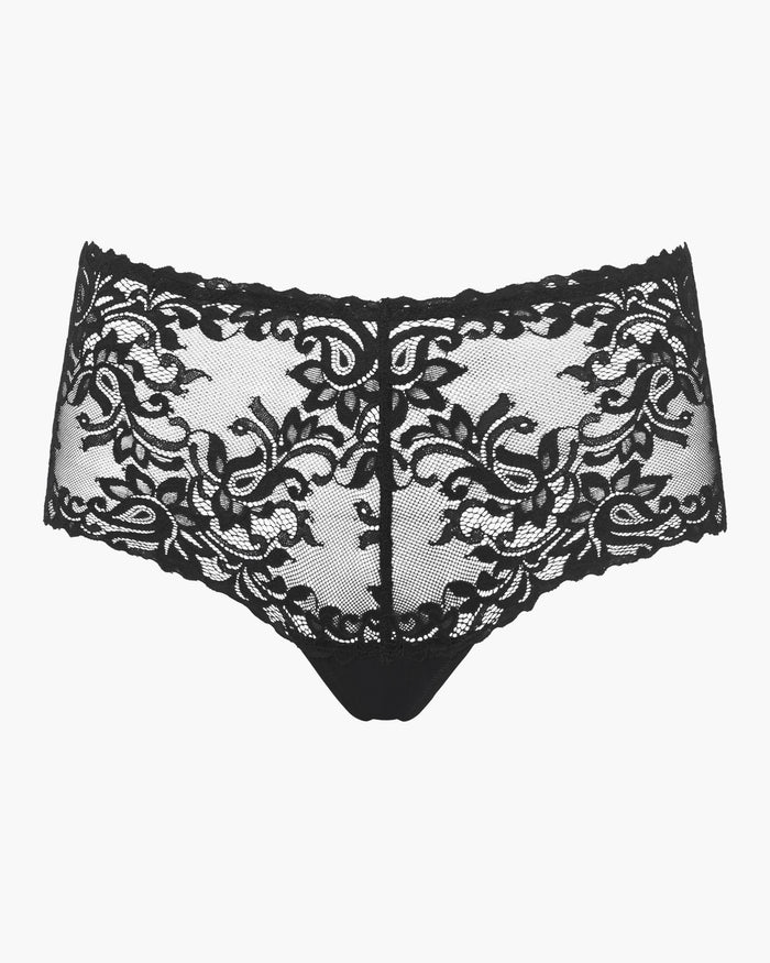 Black Hot Pant - Carmela High Rise Cheeky Brief