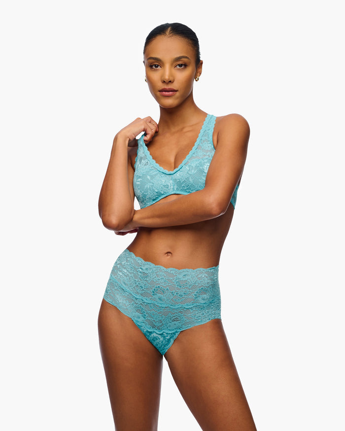 Blue Bikini - Never Say Never High Waisted Bikini