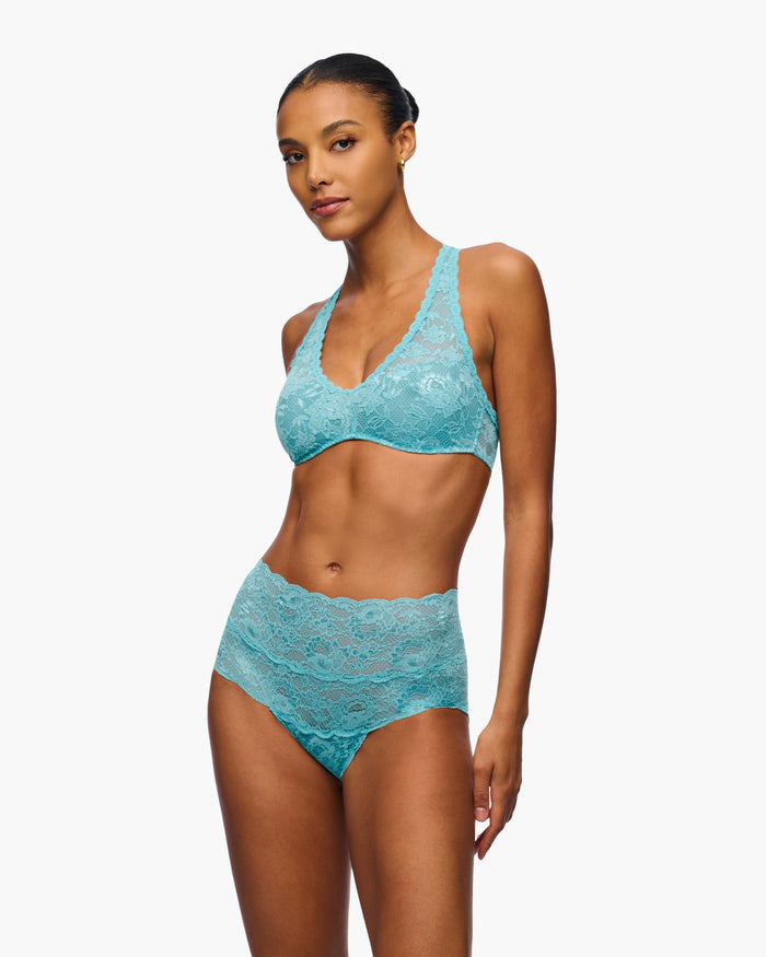 Blue Bikini - Never Say Never High Waisted Bikini
