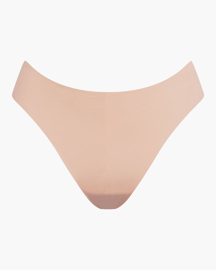Beige Bikini - Free Cut Micro High Waisted Bikini
