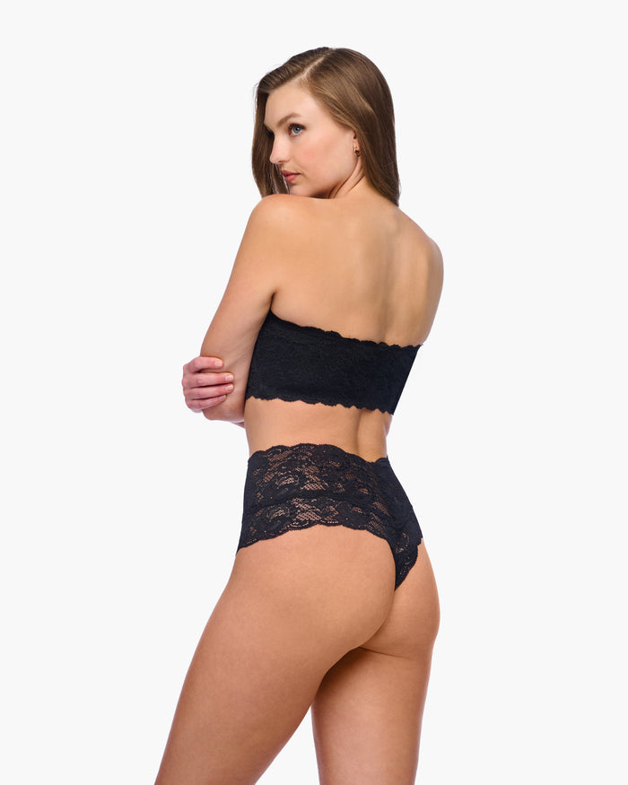 Black Thong - Never Say Never High Waisted Thong