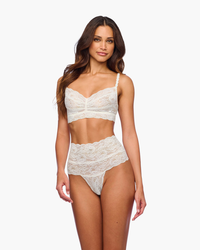 White Thong - Never Say Never High Waisted Thong