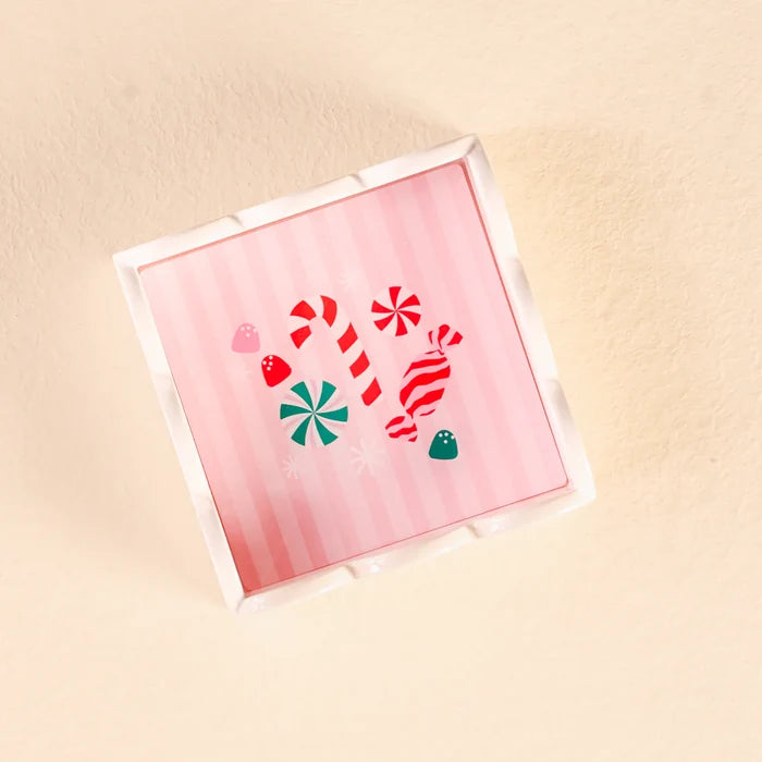 Holly Jolly Santa Scallop Trinket Tray