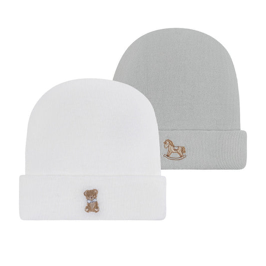Hospital Hats – Bear and Rocking Horse - Blue