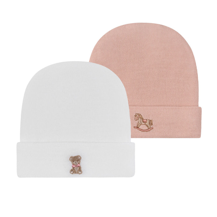 Hospital Hats – Bear and Rocking Horse - Pink