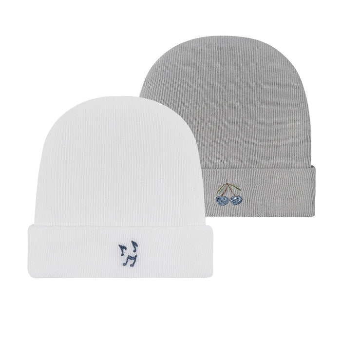 Hospital Hats – Muslical Notes and Cherry - Blue