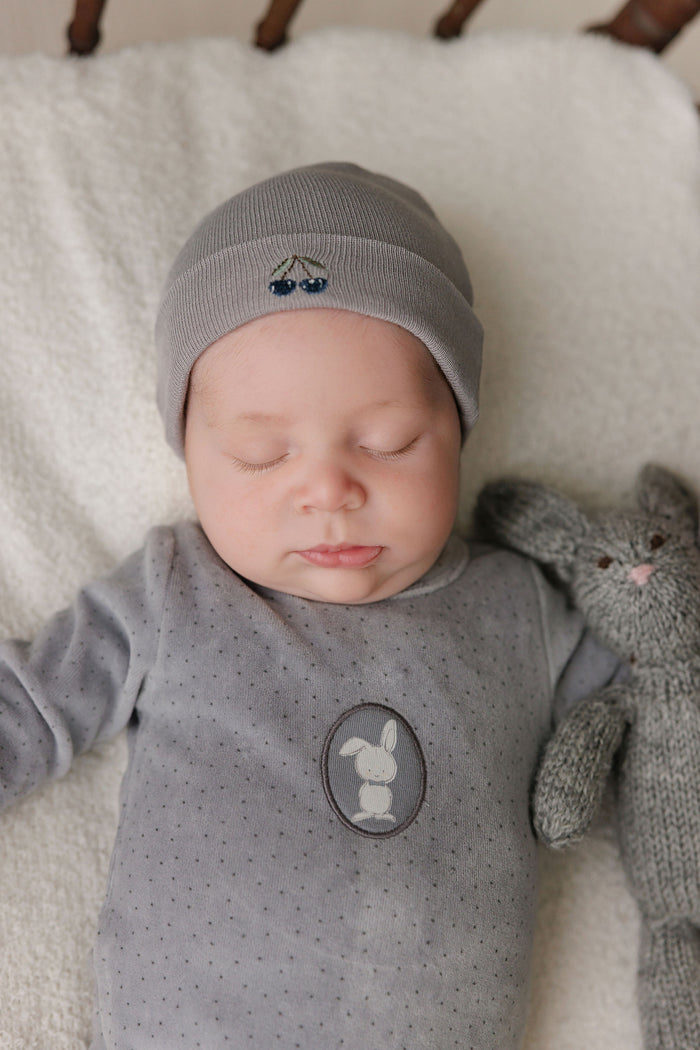 Hospital Hats – Muslical Notes and Cherry - Blue