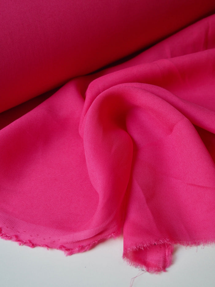 Hot Pink Viscose Crepe