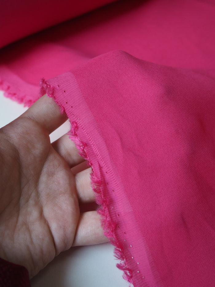 Hot Pink Viscose Crepe