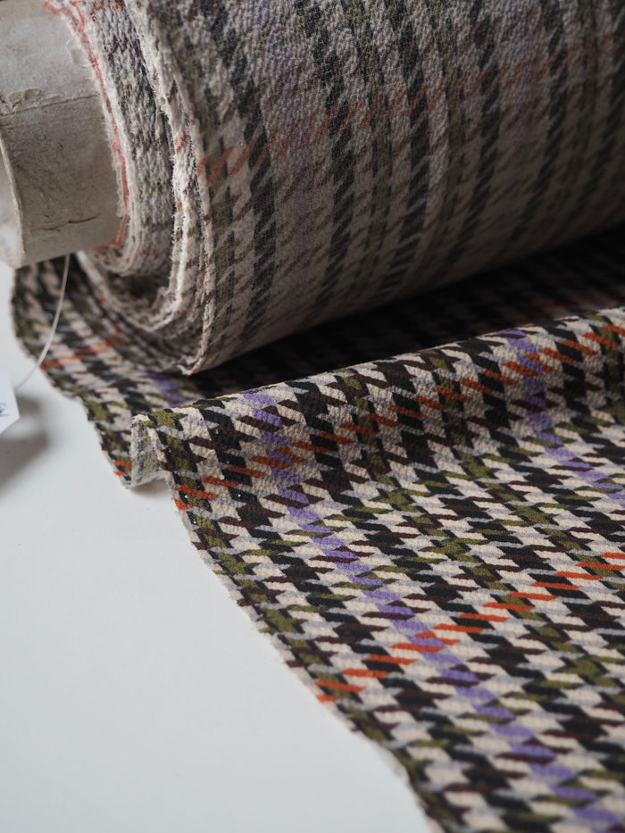 Houndstooth Crinkle Crepe