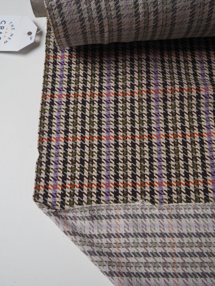 Houndstooth Crinkle Crepe