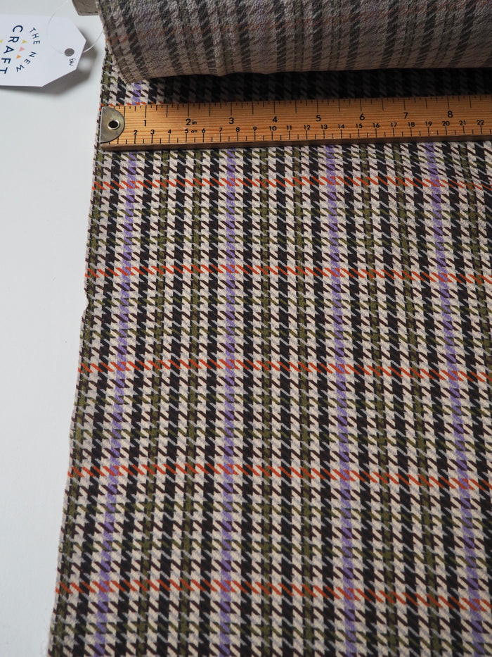 Houndstooth Crinkle Crepe