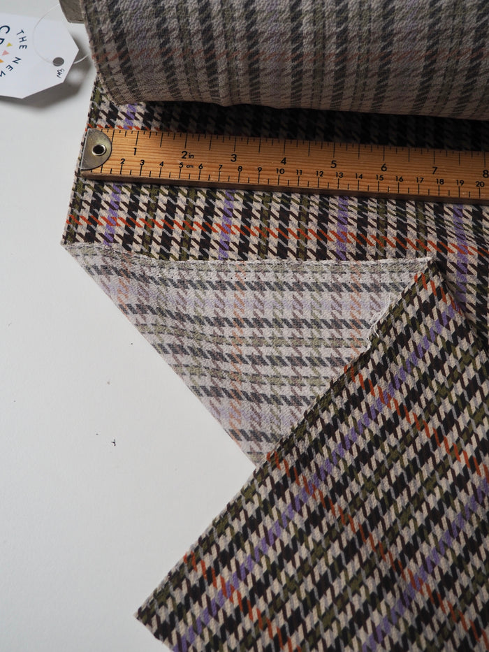 Houndstooth Crinkle Crepe