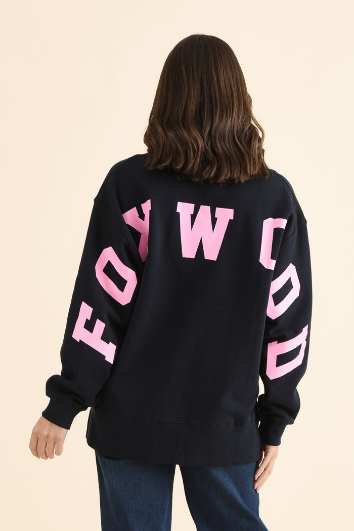 Interval Indigo Crewneck Sweatshirt,Back,Brunette model,alt text|model:MJ
