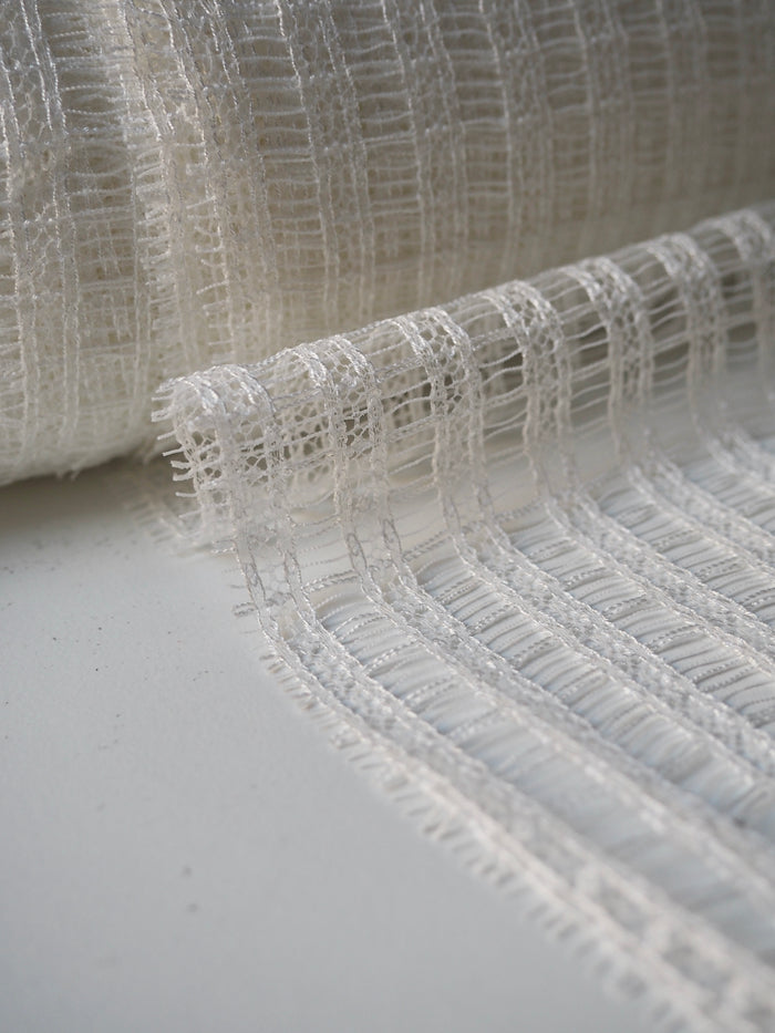 Ivory Delilah Stripe French Lace