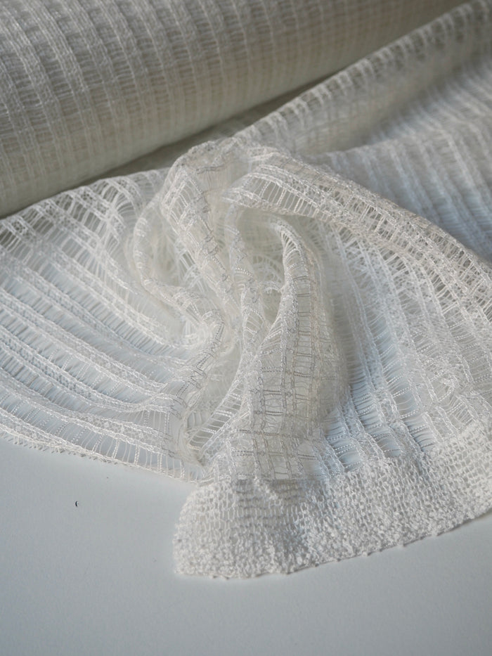 Ivory Delilah Stripe French Lace