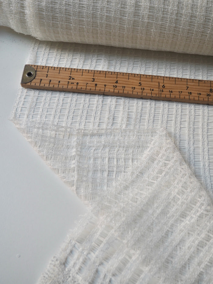 Ivory Delilah Stripe French Lace