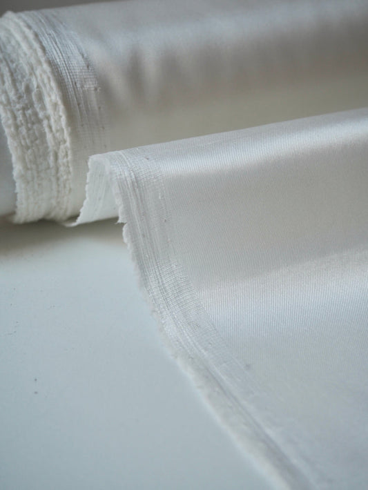 Ivory Stretch Acetate Satin Twill Lining