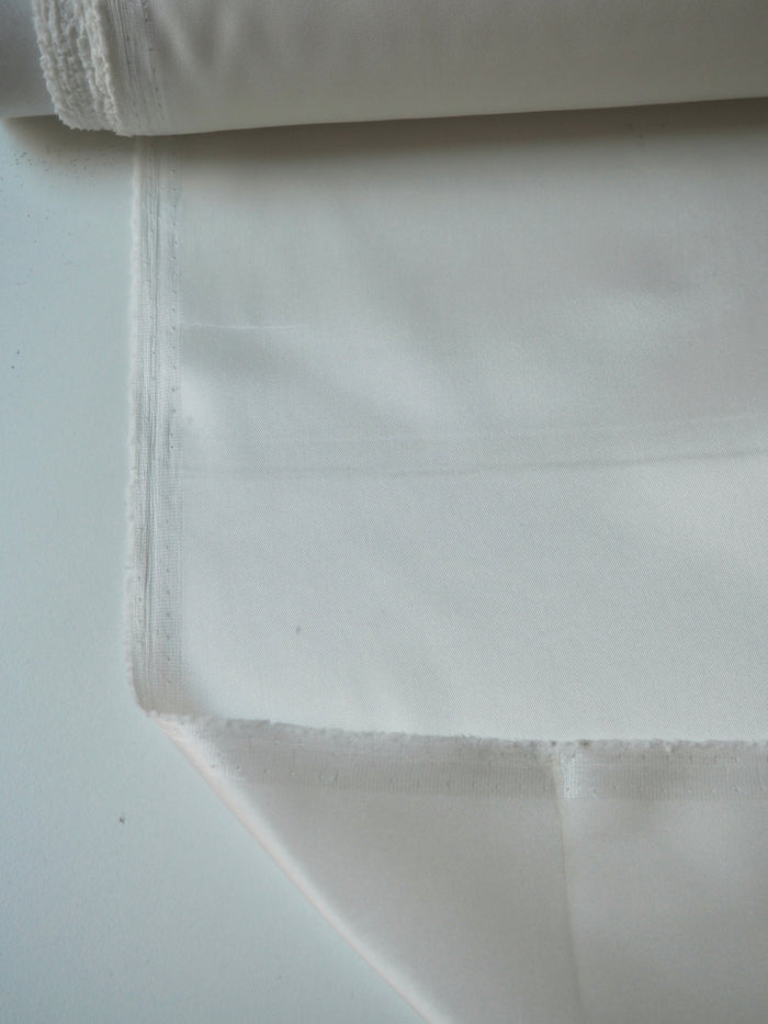 Ivory Stretch Acetate Satin Twill Lining